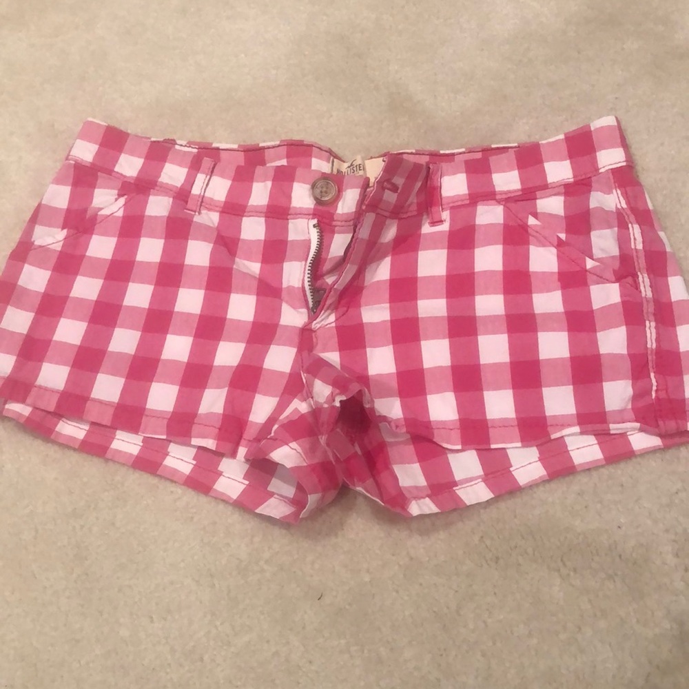 Pink gingham shorts